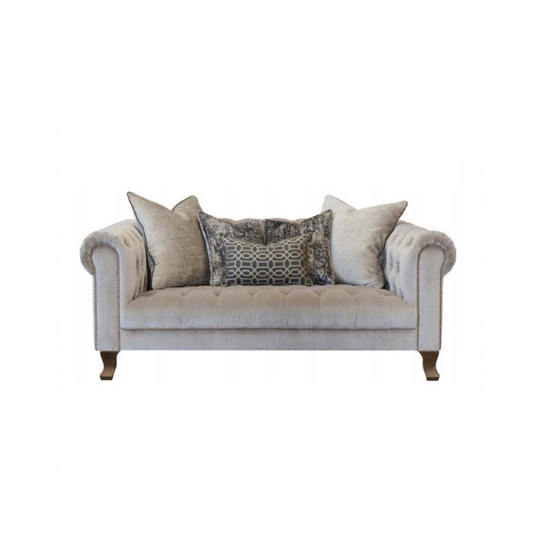 A&J Vivienne Chesterfield Midi Sofa Deep Seat Plush Sable image 0